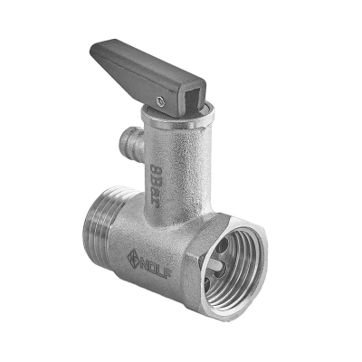 Клапан предохранительный для бойлера NF.3011 - 1/2" 8BAR (с ручкой) никелированный (NF3248) Клапан предохранительный для бойлера NF.3011 - 1/2" 8BAR (с ручкой) никелированный (NF3248)
